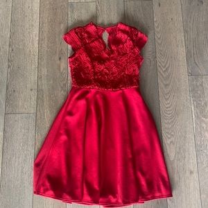 Rare Editions Christmas Dress in Red, size 14.